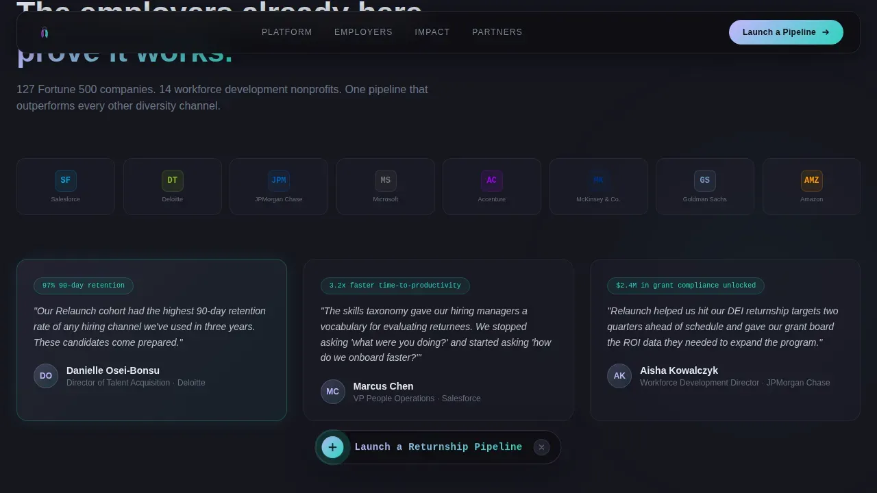 Transformative Career Transition Landing Page Template