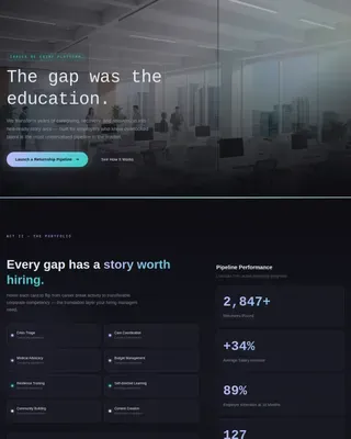 Transformative Career Transition Landing Page Template