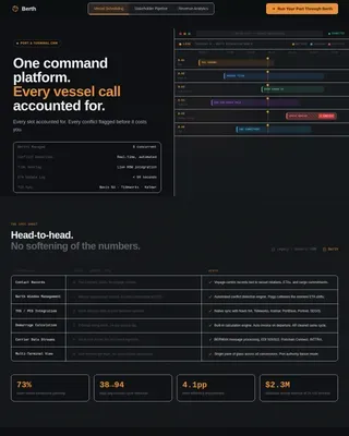 Intelligent Maritime Operations Landing Page Template