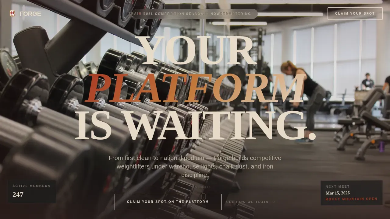 Champion Strength Community Landing Page Template