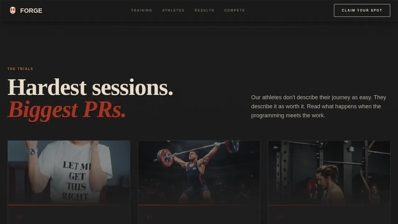 Champion Strength Community Landing Page Template