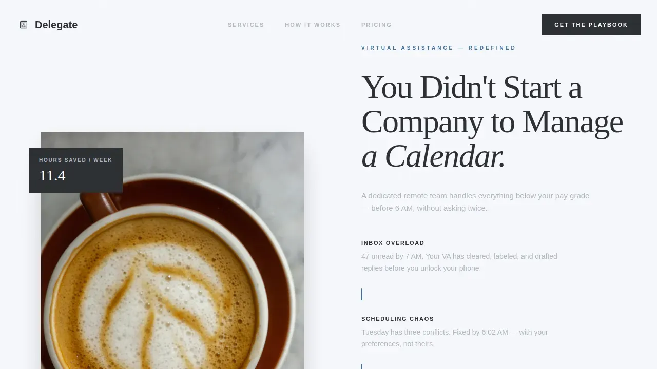 Strategic Executive Support Landing Page Template