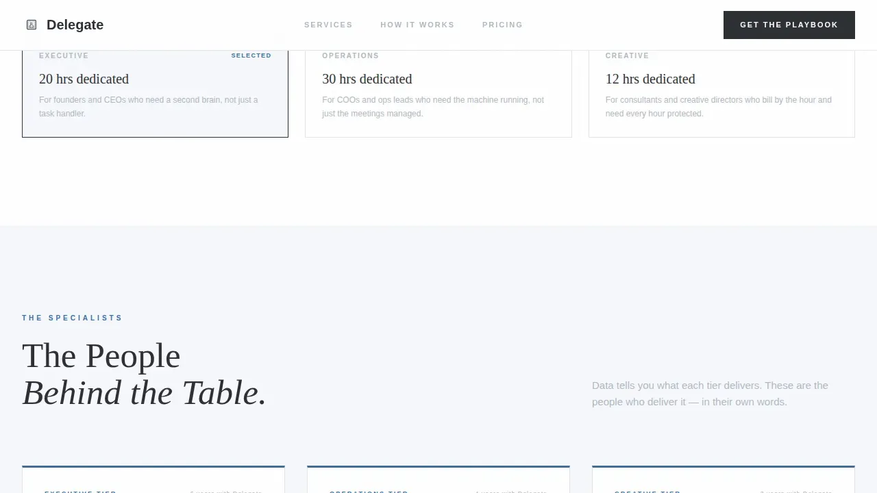 Strategic Executive Support Landing Page Template