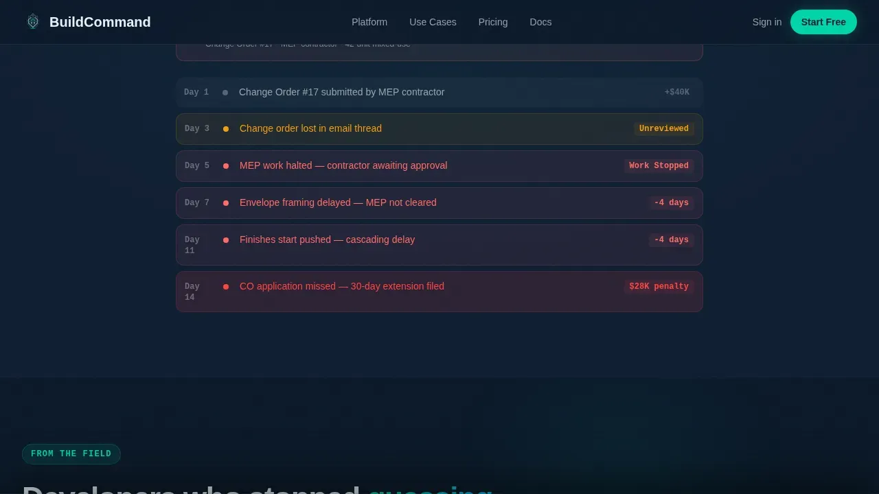 Live Development Oversight Landing Page Template