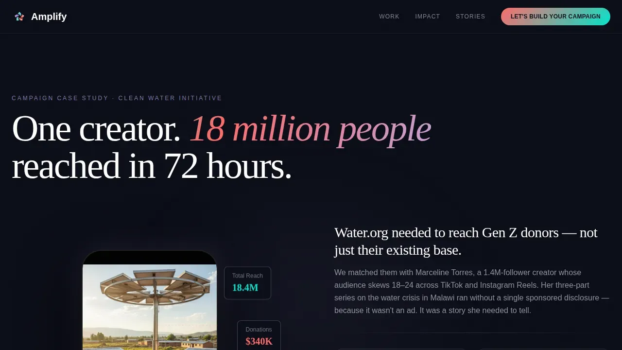 Community Social Marketing Landing Page Template
