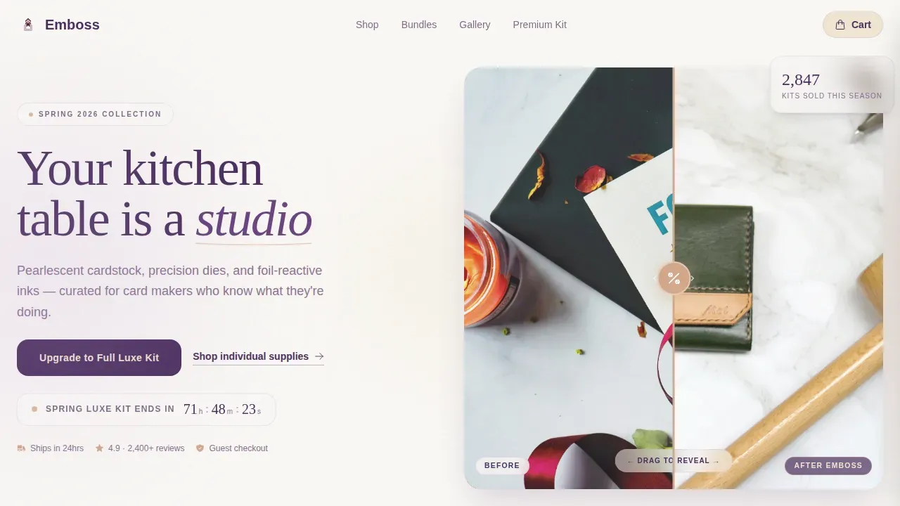 Hobby & Passion Supplies Pre-Launch & Coming Soon Website Template
