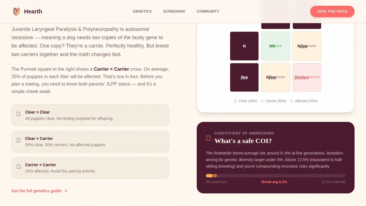 Rottweiler Health Blog Landing Page Template