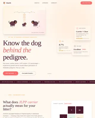 Rottweiler Health Blog Landing Page Template