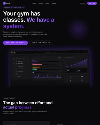 Fitness Studio Specialist Booking Website Template