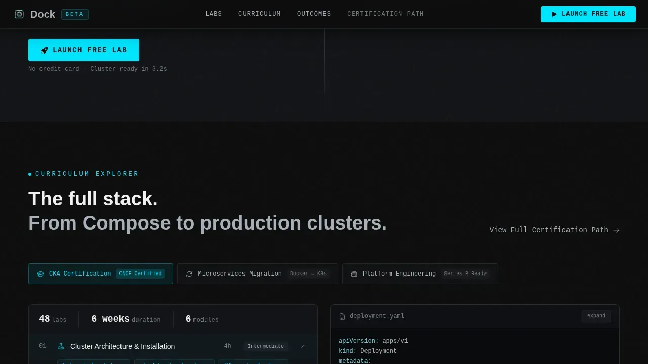 Live Kubernetes & Docker Training Landing Page Template
