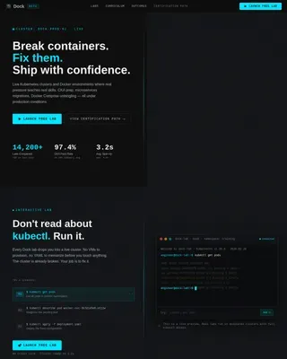 Live Kubernetes & Docker Training Landing Page Template