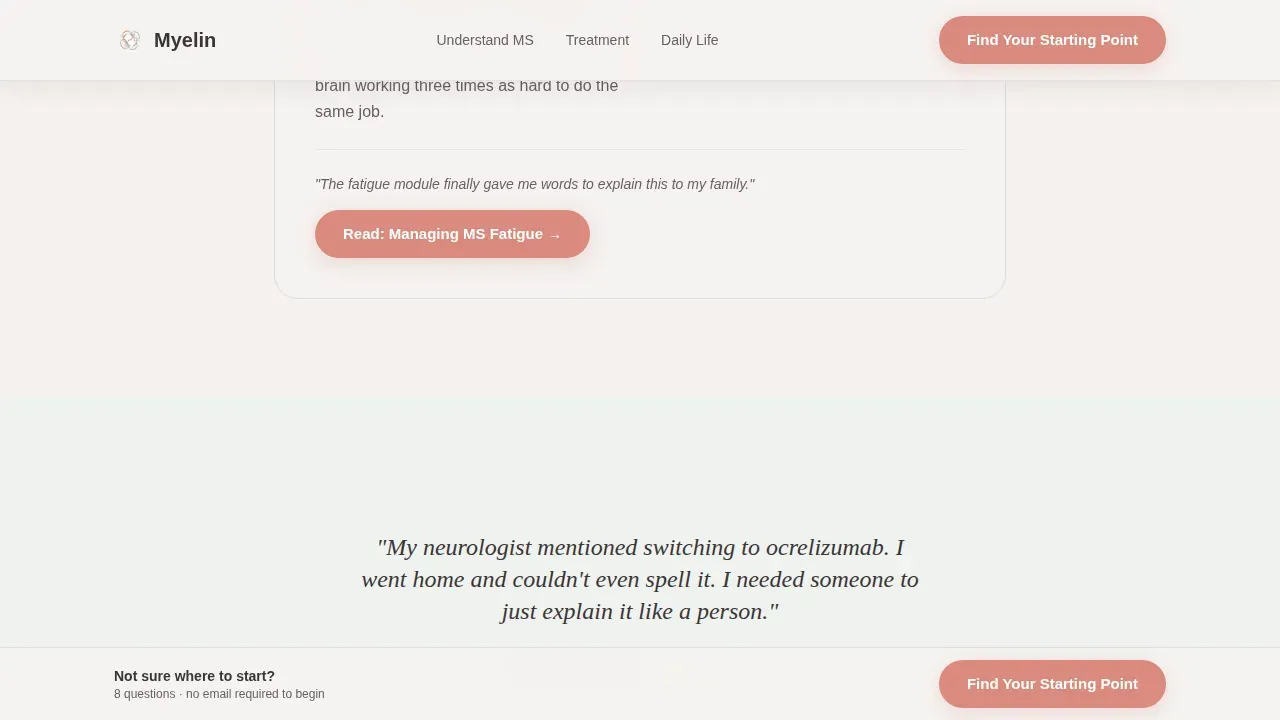 MS Patient Education Landing Page Template
