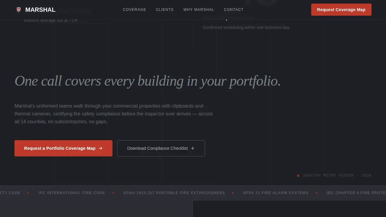 Fire Safety Compliance Landing Page Template