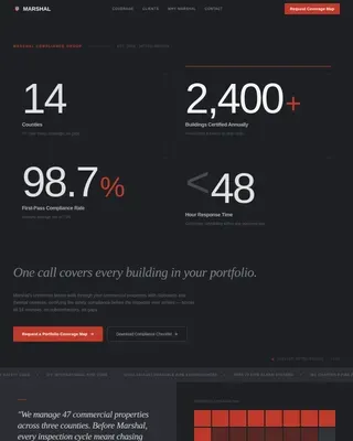 Fire Safety Compliance Landing Page Template