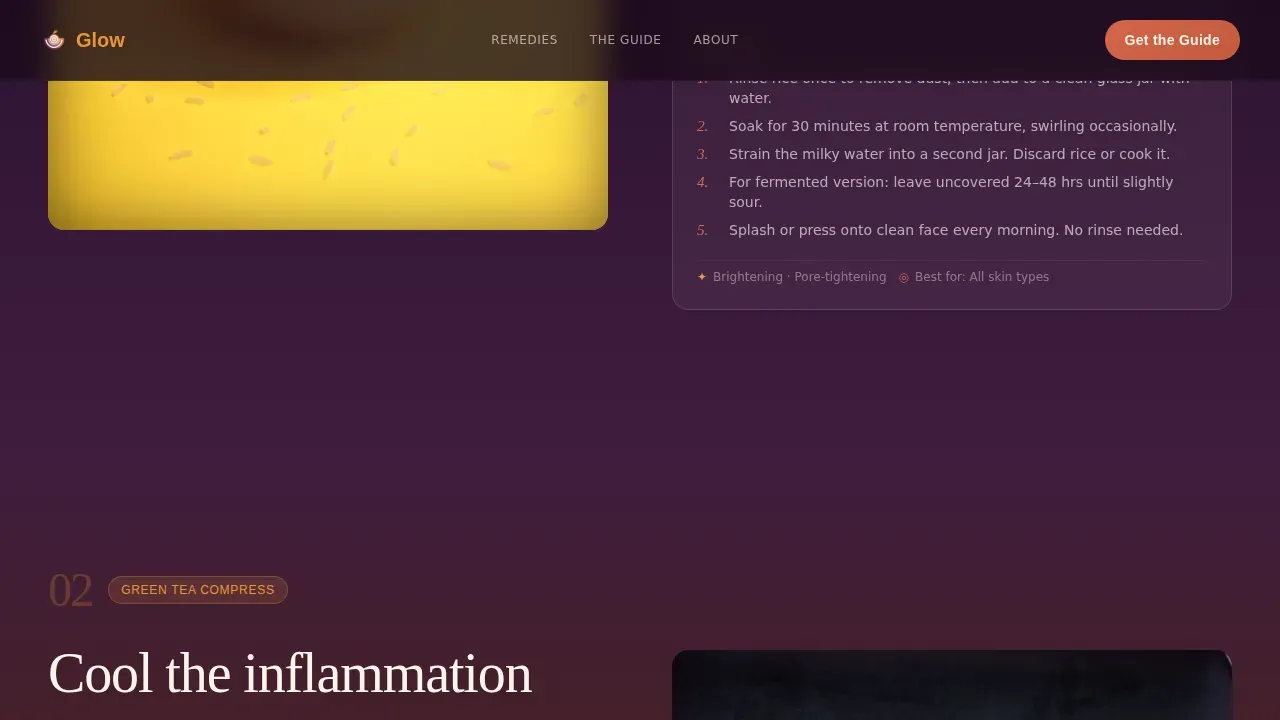 Natural Skincare Transformation | Free Website Template | Rocket