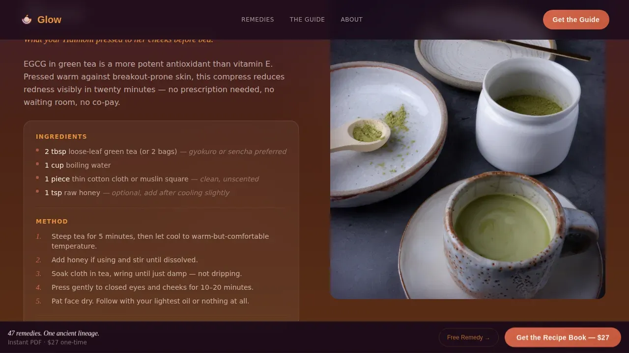 Natural Skincare Transformation | Free Website Template | Rocket