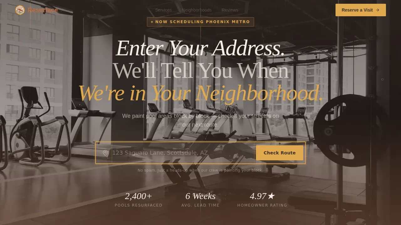 Premium Pool Restoration Landing Page Template