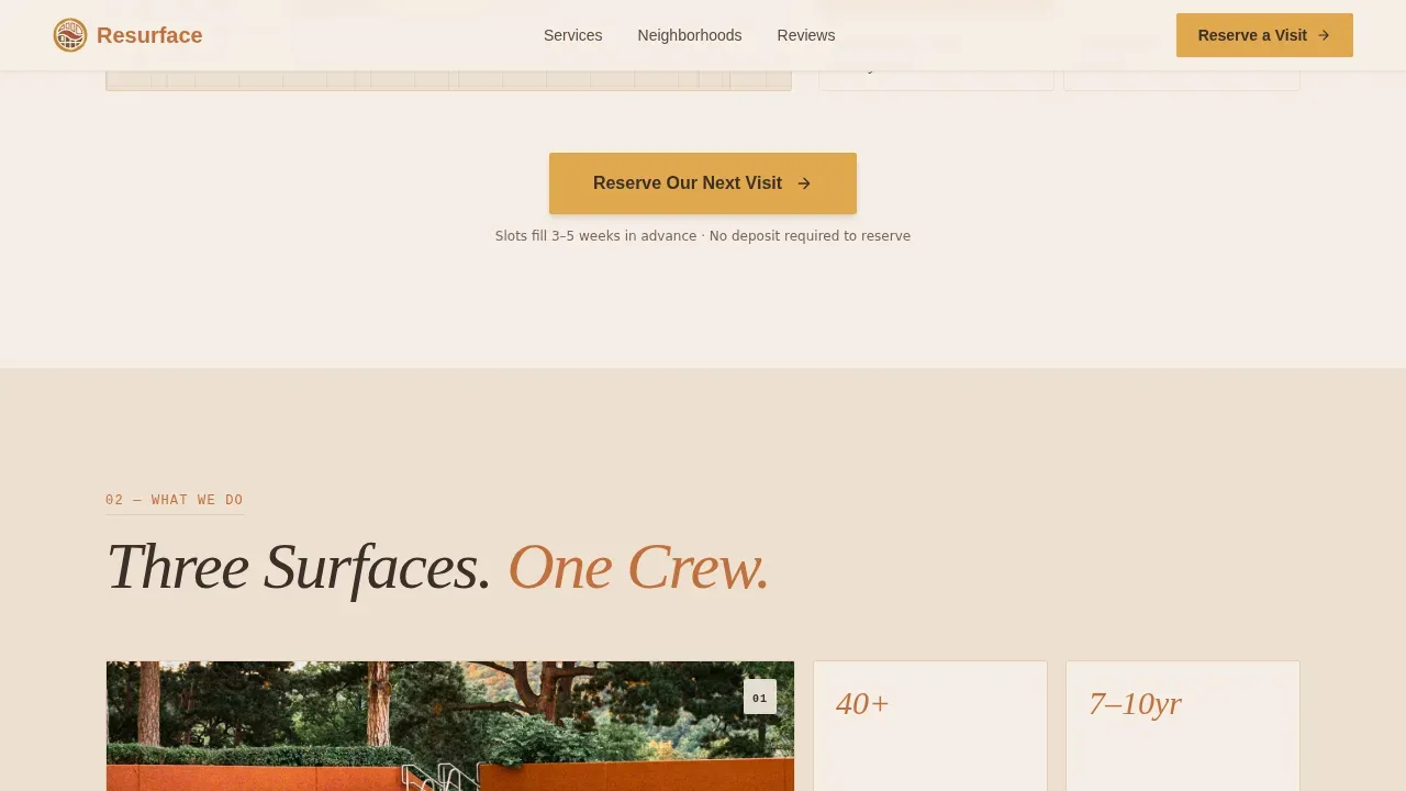 Premium Pool Restoration Landing Page Template