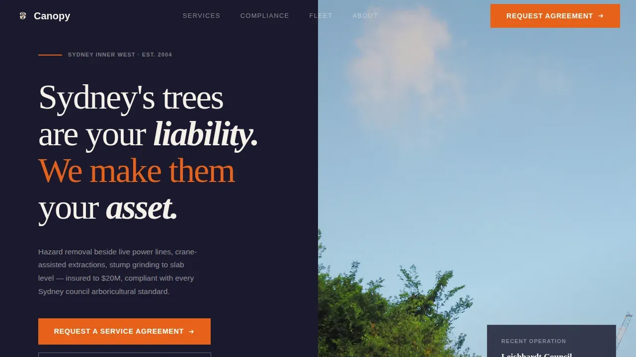 Trusted Arborist Services | Free Website Template | Rocket
