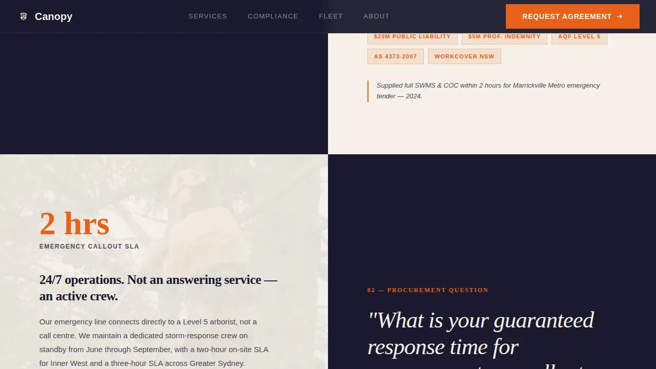 Trusted Arborist Services | Free Website Template | Rocket