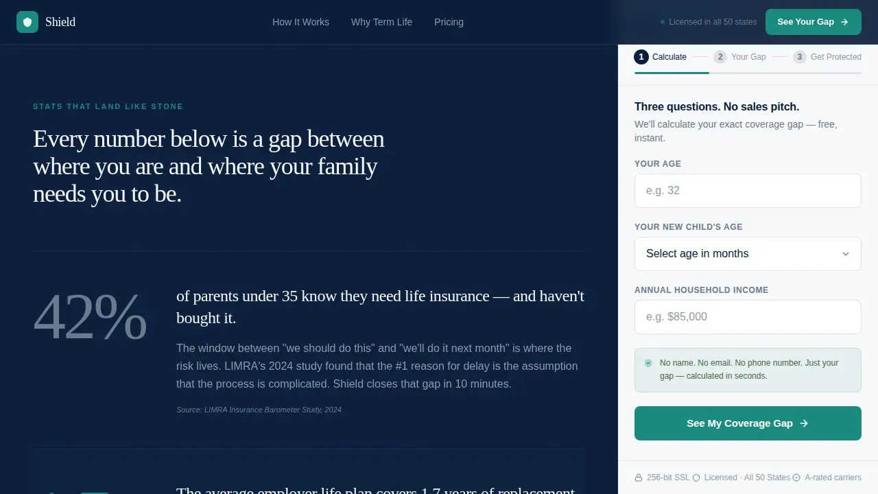 Smart Insurance Family Landing Page Template