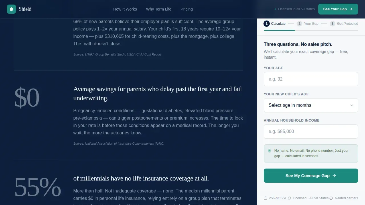 Smart Insurance Family Landing Page Template