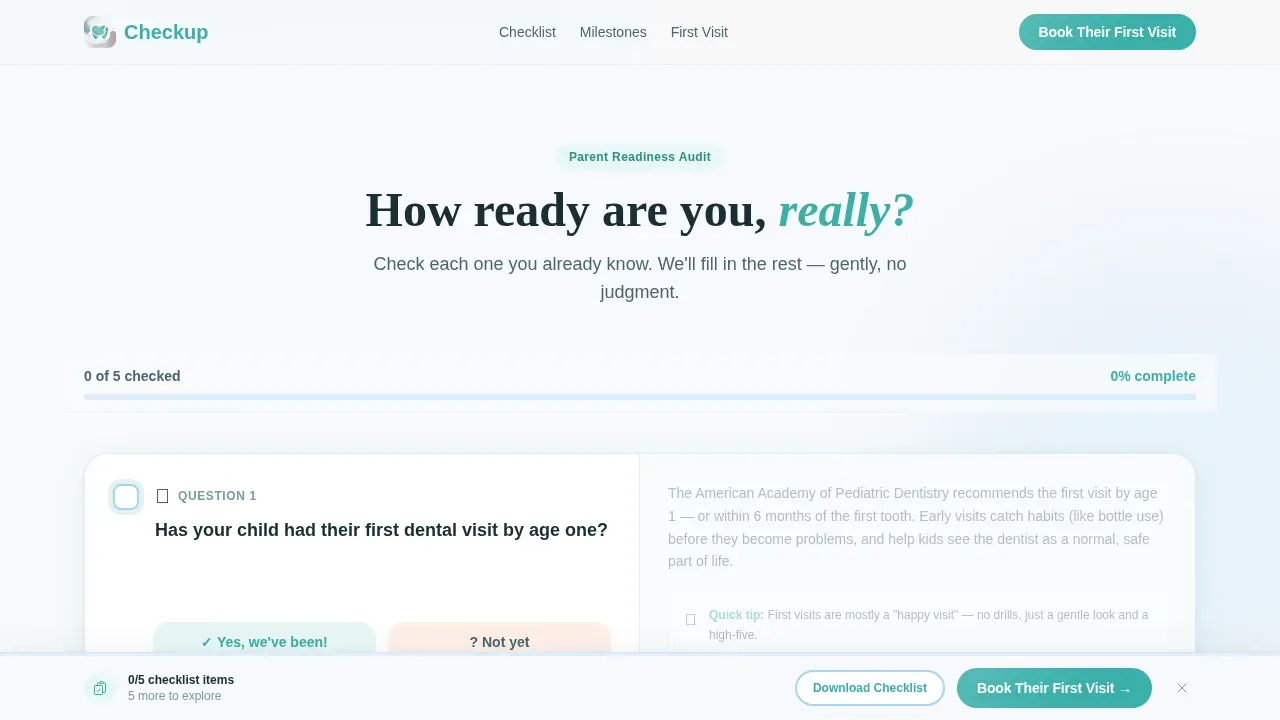 Pediatric Dentist Landing Page Template