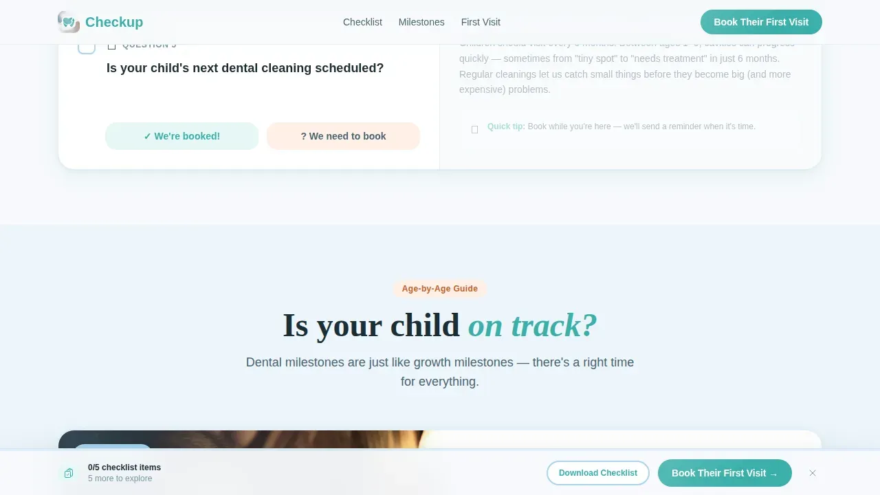 Pediatric Dentist Landing Page Template
