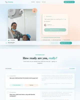 Pediatric Dentist Landing Page Template