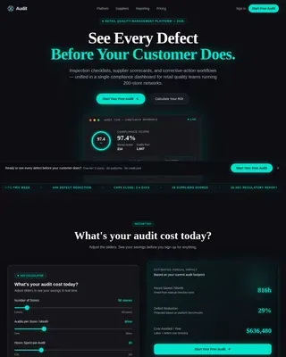 Retail Software Cost Estimator Website Template