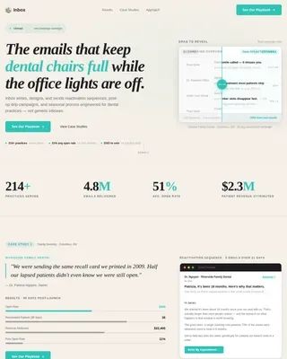 Dental Email Marketing Agency Landing Page Template