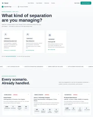 Human-Centered Severance Management Landing Page Template