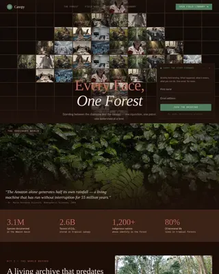 Rainforest Protection Landing Page Template