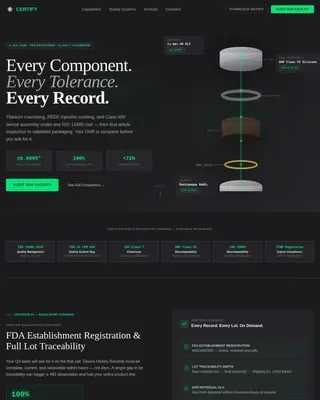 Medical Device OEM Supplier Landing Page Template