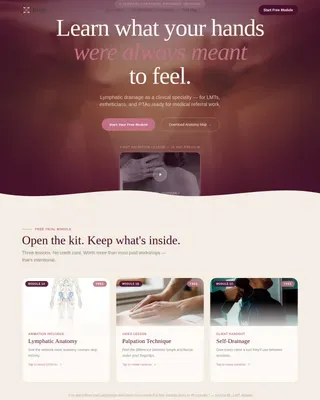 Expert Lymphatic Certification Landing Page Template