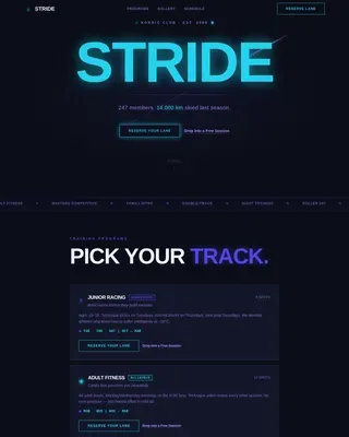 Elite Nordic Sports Landing Page Template
