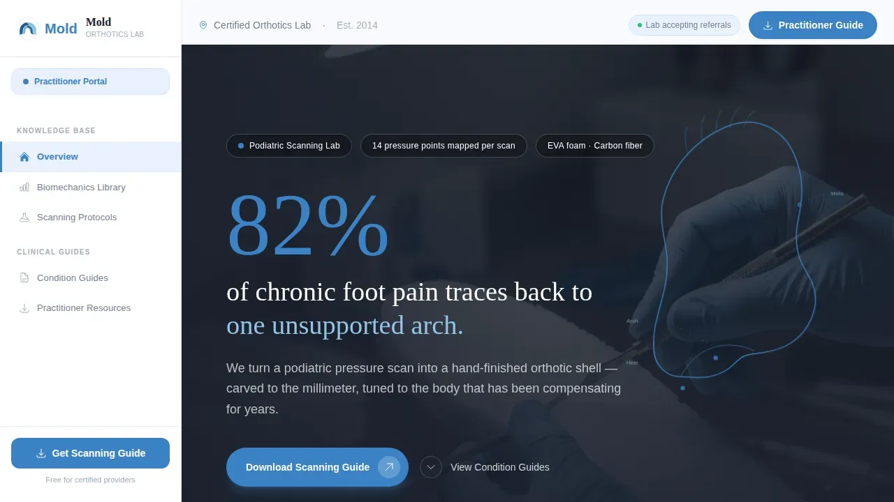 Specialist Prosthetic Lab Landing Page Template