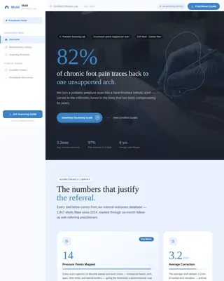 Specialist Prosthetic Lab Landing Page Template