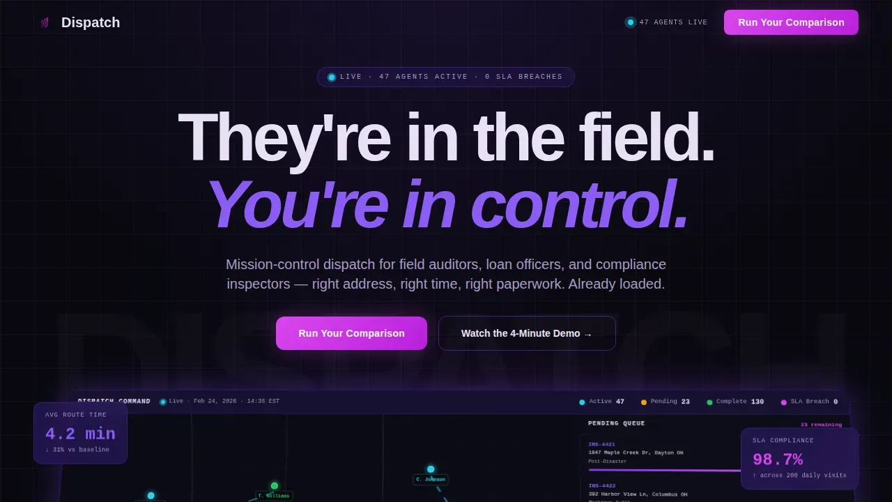 Intelligent Field Operations Landing Page Template