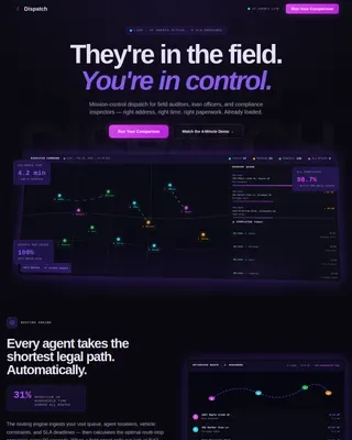 Intelligent Field Operations Landing Page Template