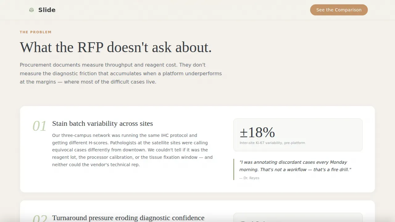 Trusted Pathology Review Landing Page Template