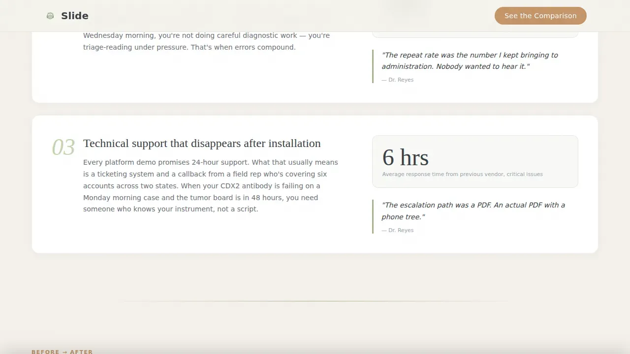 Trusted Pathology Review Landing Page Template