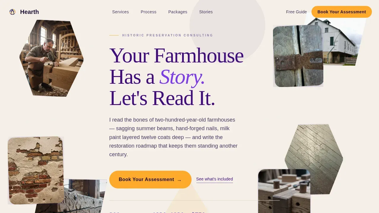 Expert Heritage Consultant Landing Page Template