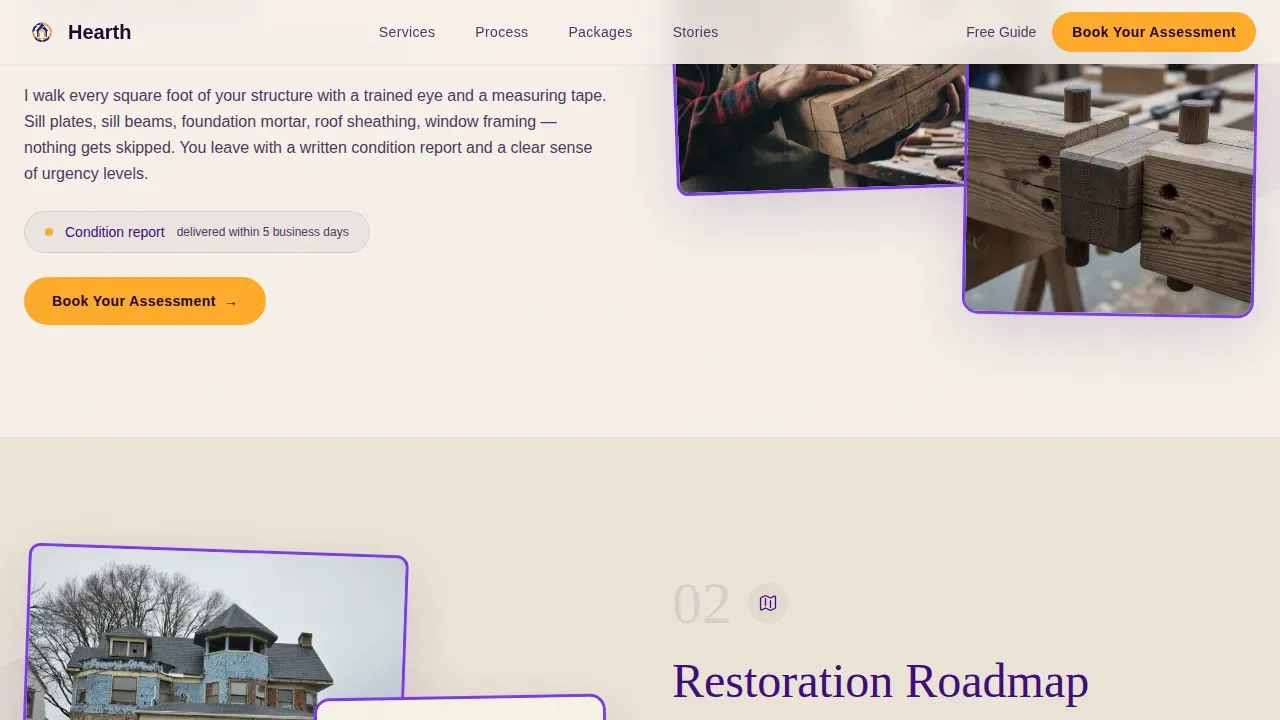 Expert Heritage Consultant Landing Page Template