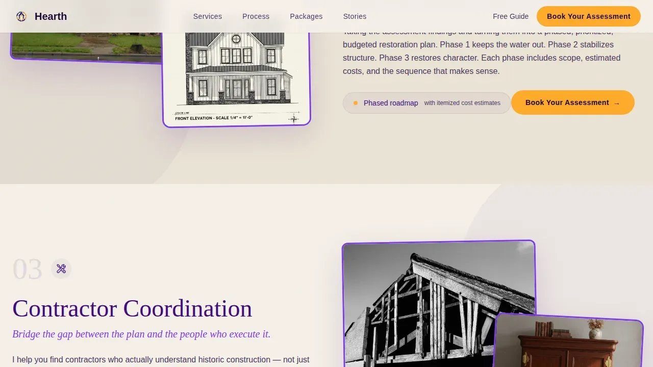 Expert Heritage Consultant Landing Page Template