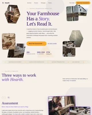 Expert Heritage Consultant Landing Page Template