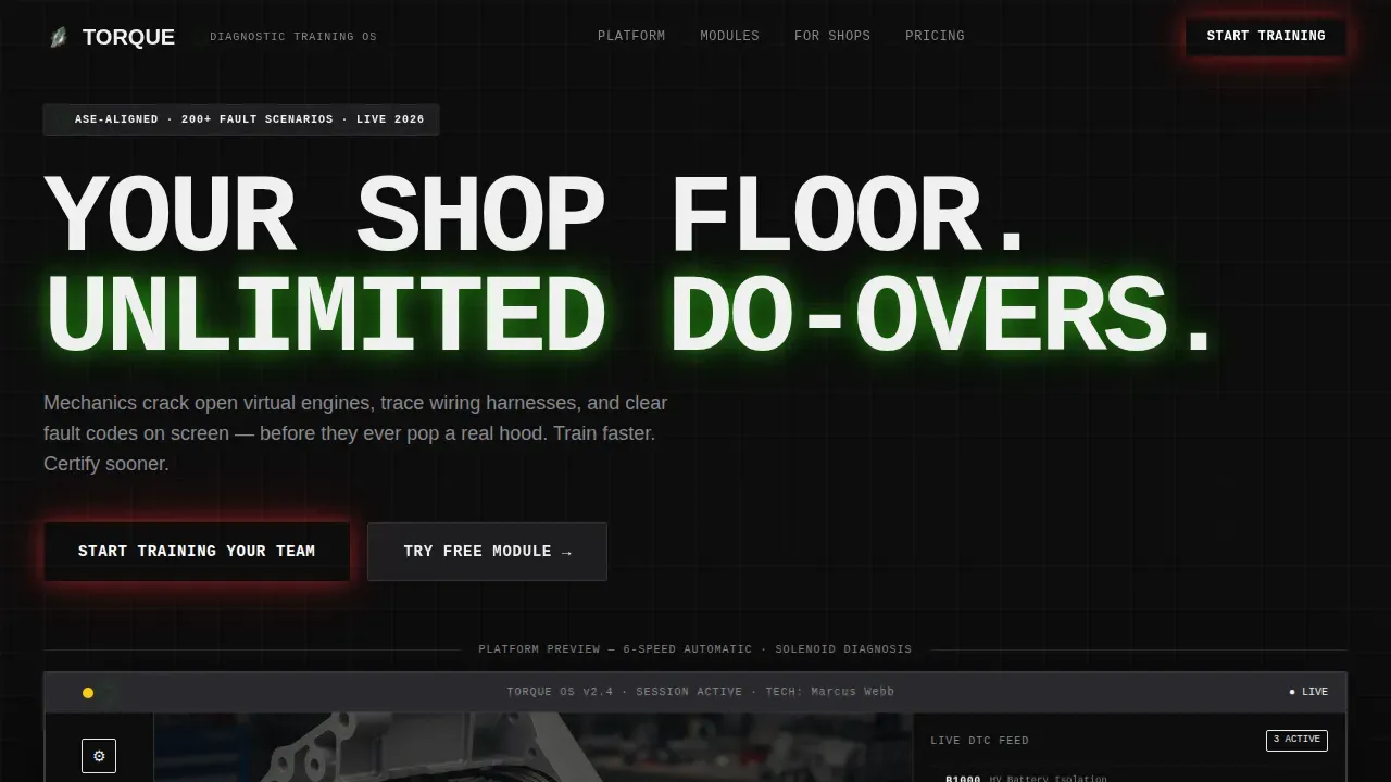 Elite Automotive Education Landing Page Template