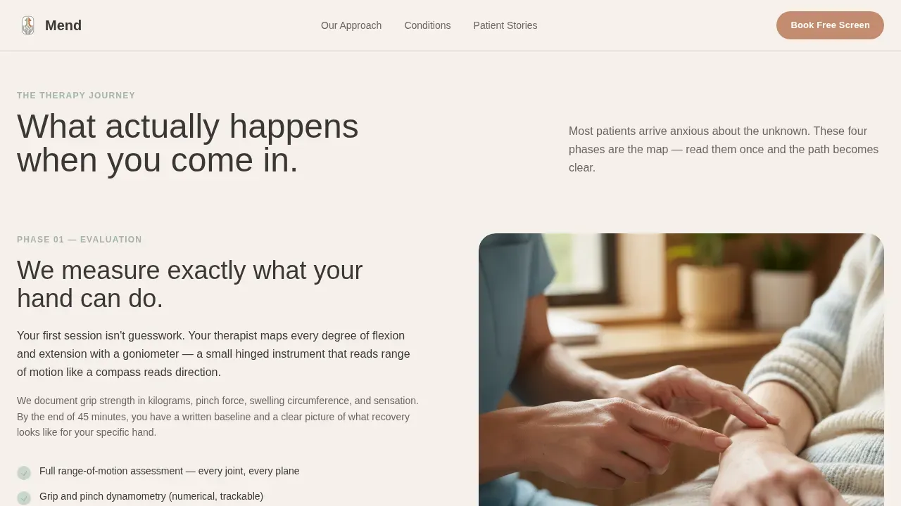 Expert Hand Rehabilitation Landing Page Template