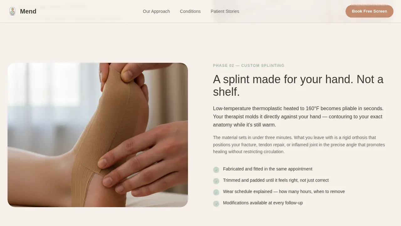 Expert Hand Rehabilitation Landing Page Template