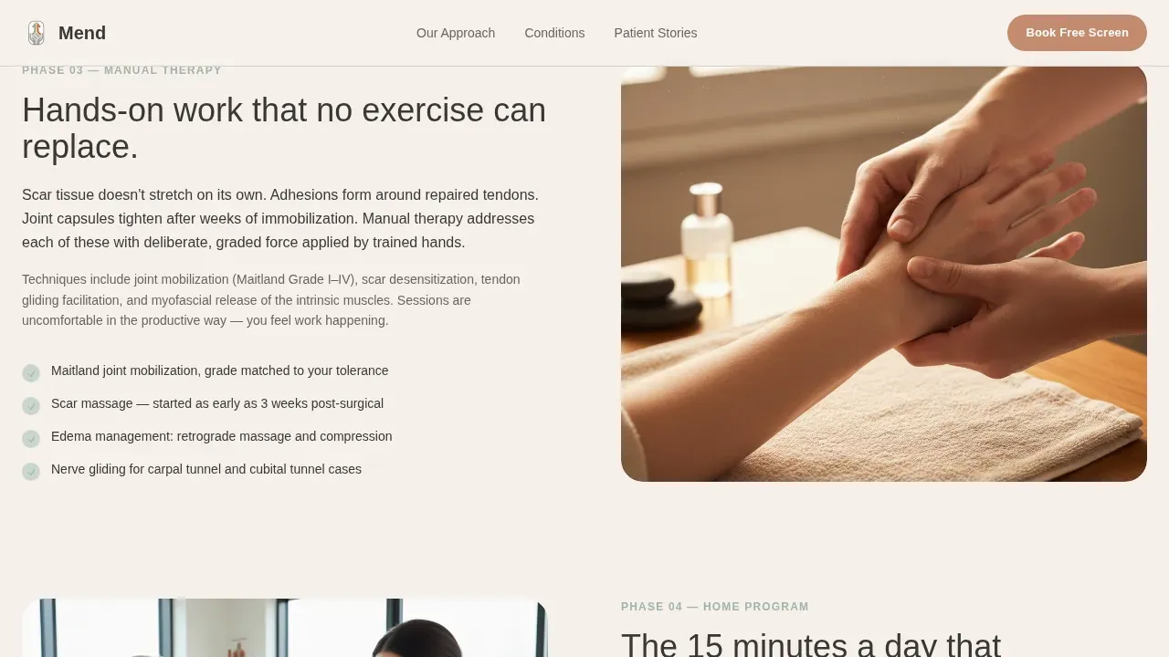 Expert Hand Rehabilitation Landing Page Template